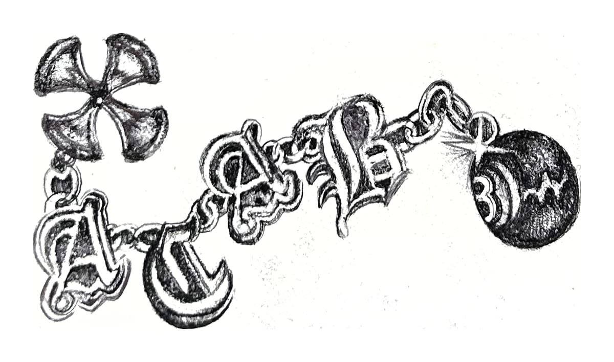 Gothic Charm Bracelet