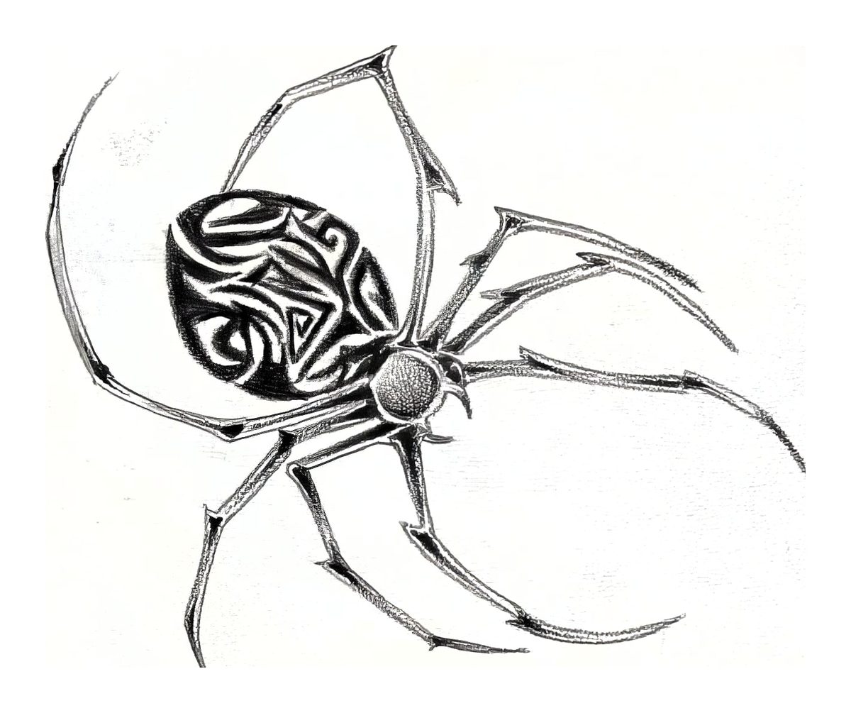 Intricate Tribal Spider
