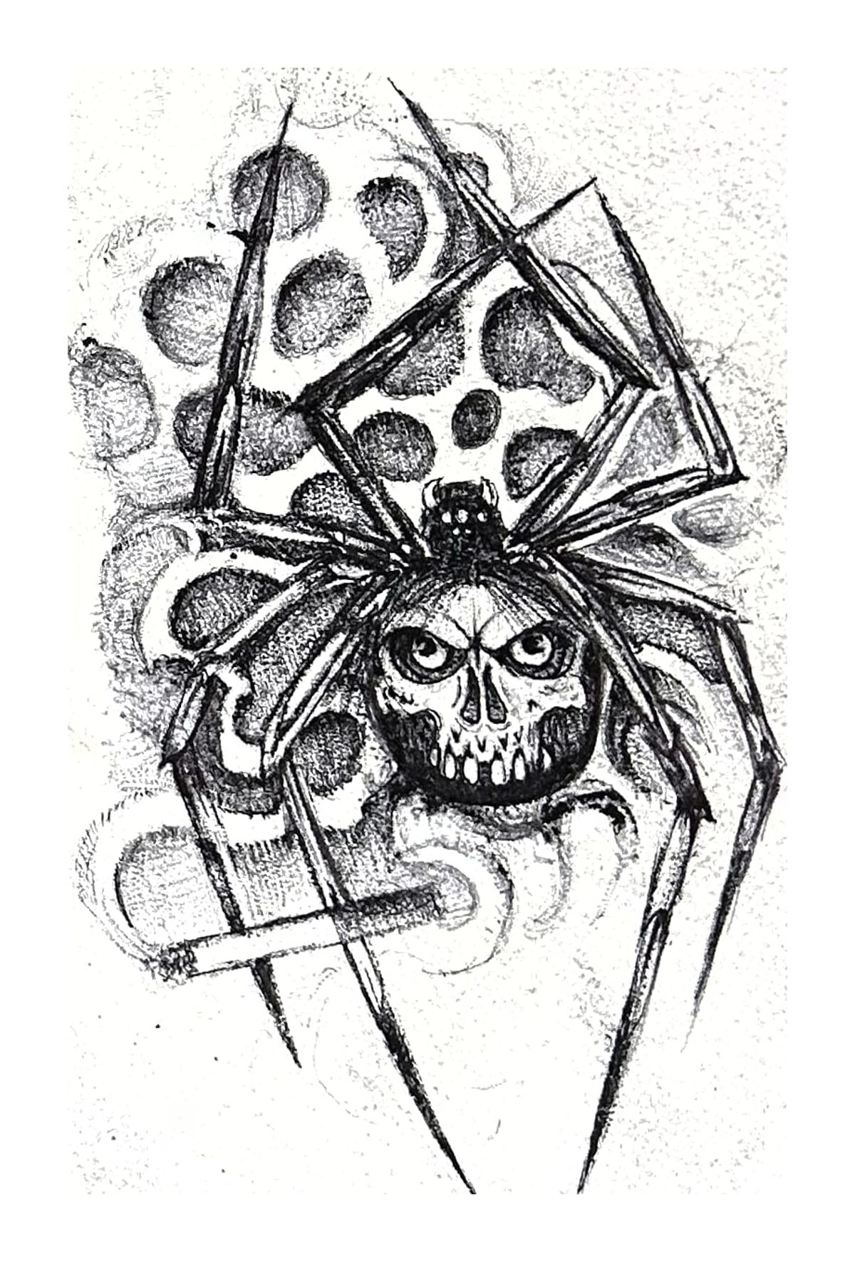 Skull Spider Fine Line