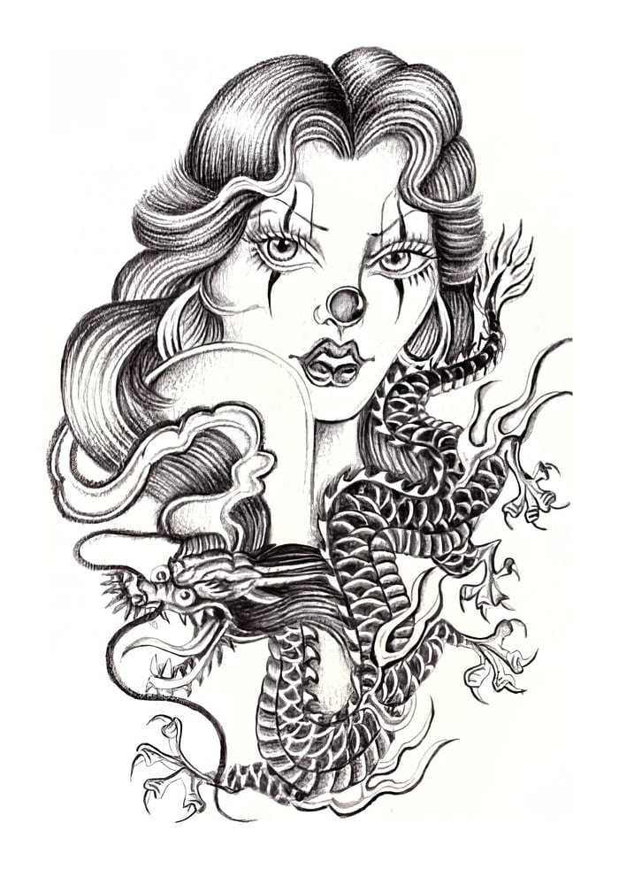 Mystical Woman and Dragon