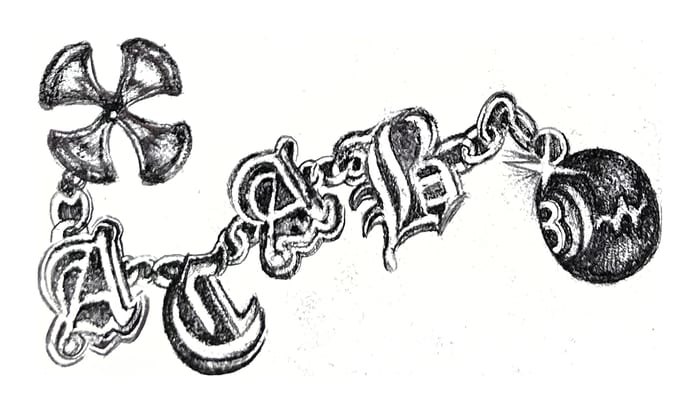Gothic Charm Bracelet