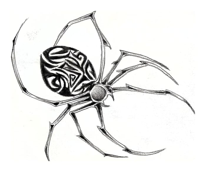 Intricate Tribal Spider