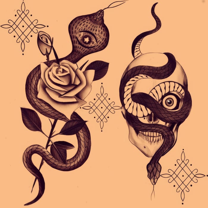 Digital tattoo art by Natasha Smith