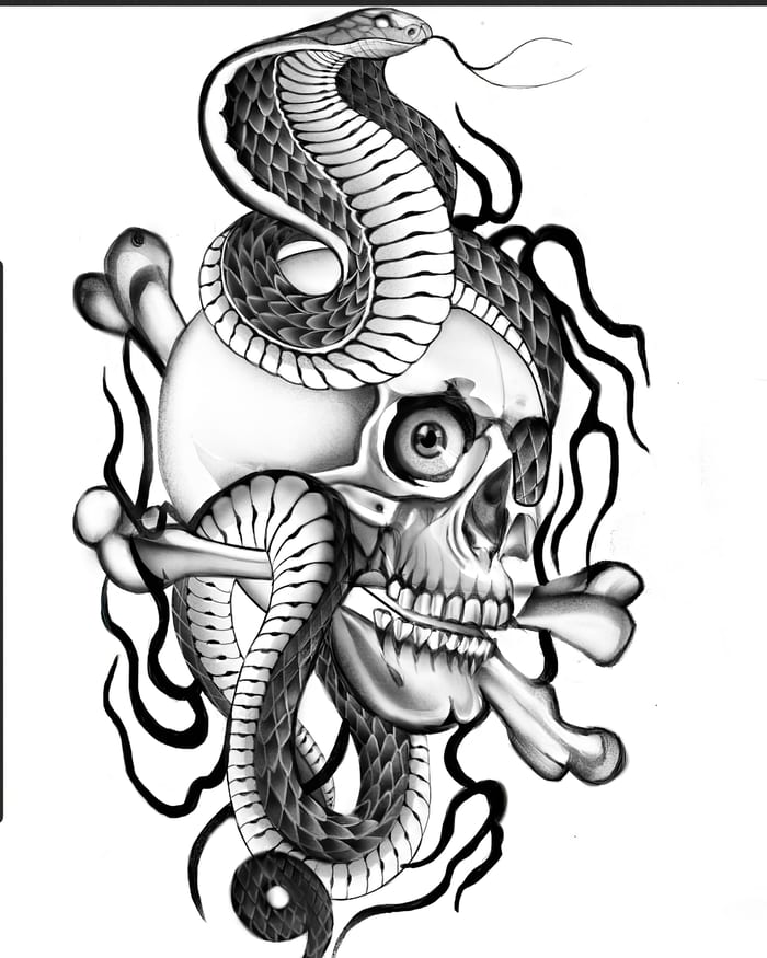 Digital tattoo art by Natasha Smith