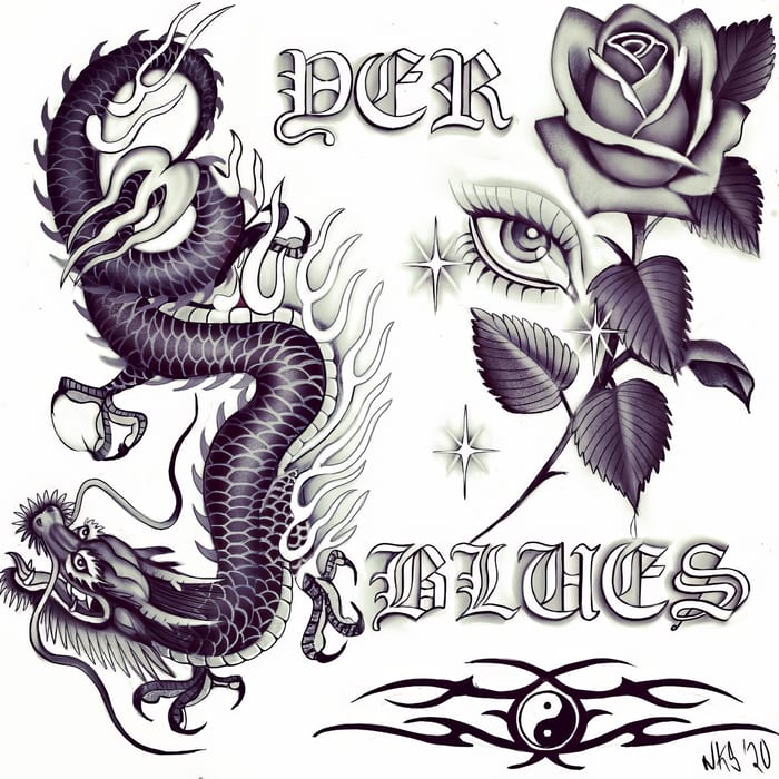 Digital tattoo art by Natasha Smith