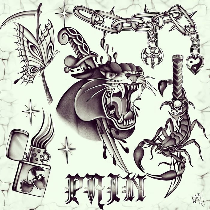 Digital tattoo art by Natasha Smith