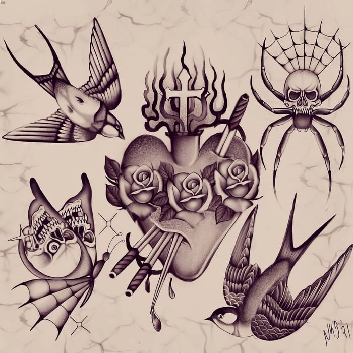 Digital tattoo art by Natasha Smith