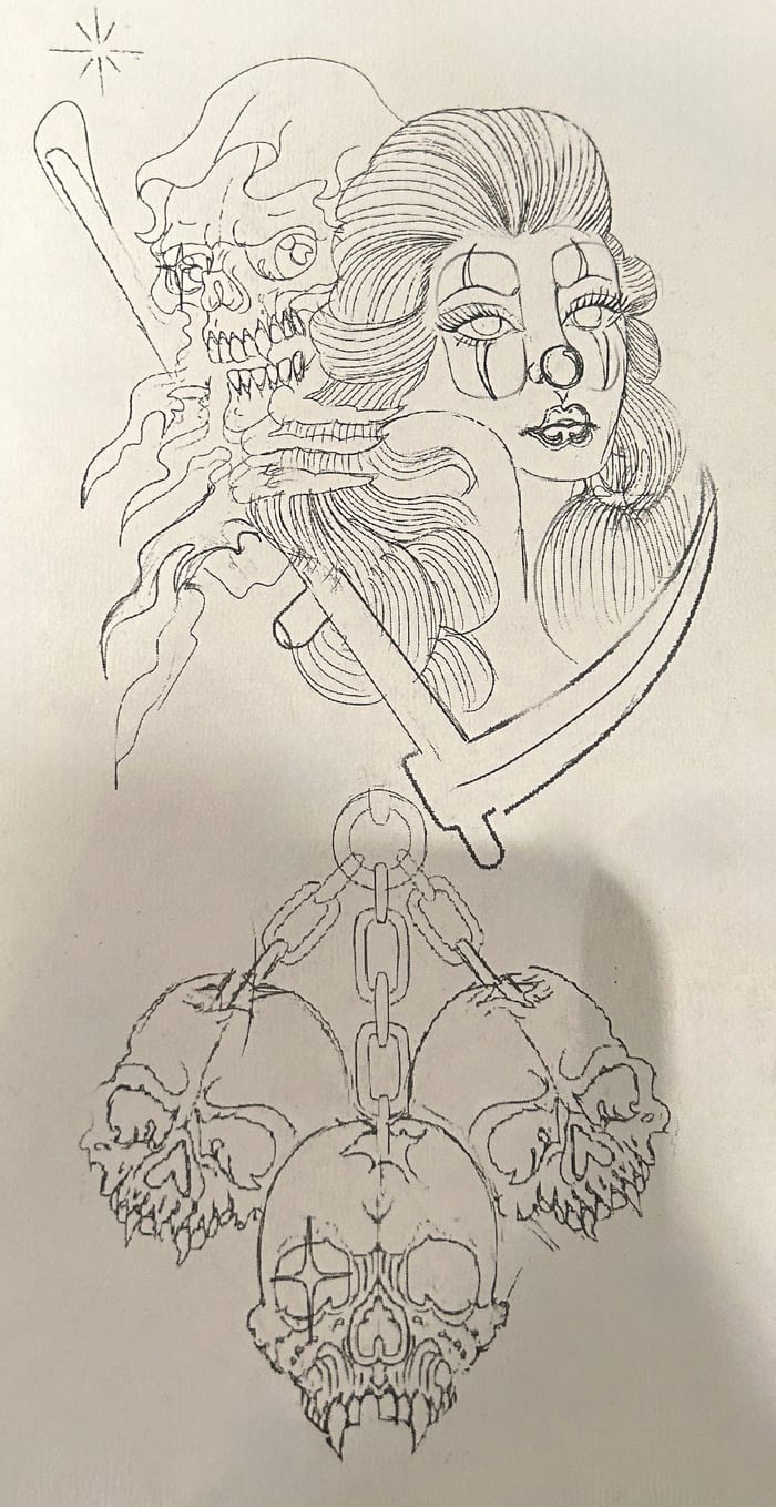 Tattoo linework by Natasha Smith