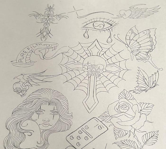 Tattoo linework by Natasha Smith