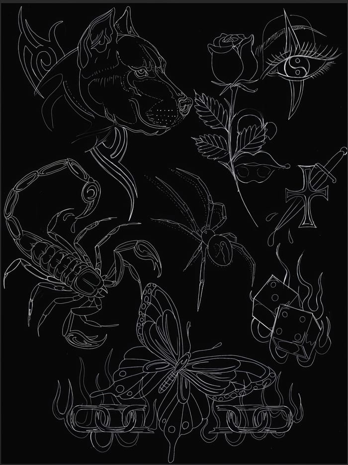 Tattoo linework by Natasha Smith