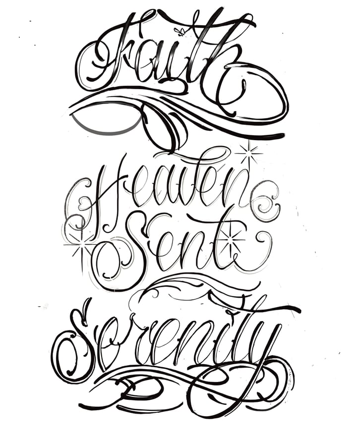 Tattoo linework by Natasha Smith